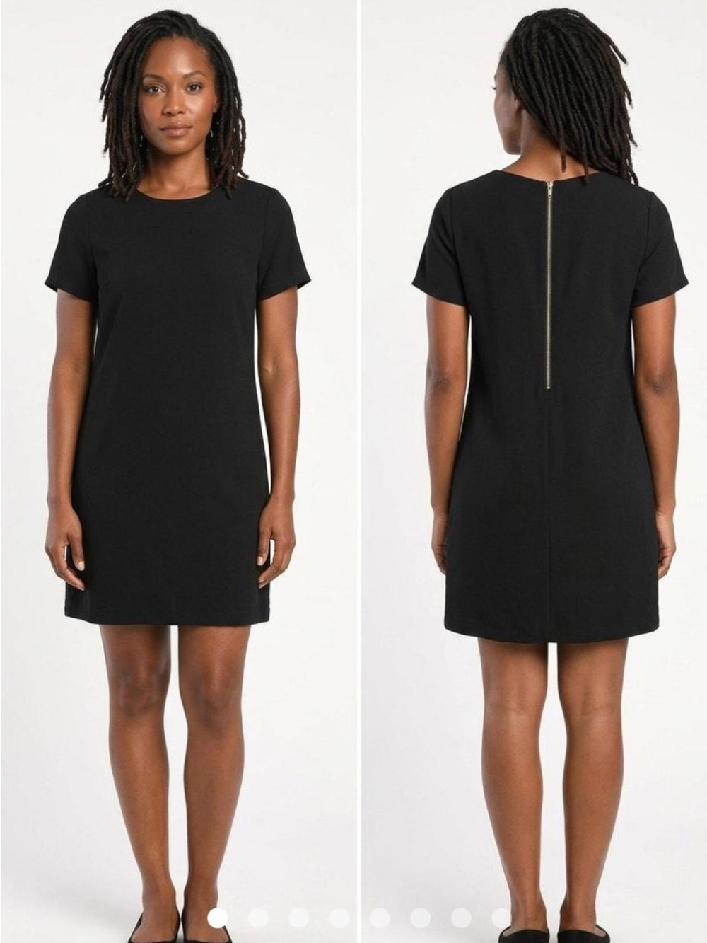 Lulus Black shift and shout dress Short Sleeve Shift Dress size large lined